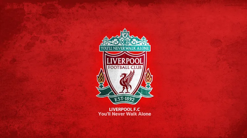 Liverpool FC, Logo, Football club, Red background, 5K wallpaper
