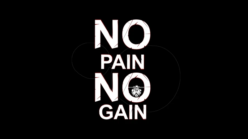 No pain No gain, Motivational quotes, AMOLED Black background 5K, Workout
