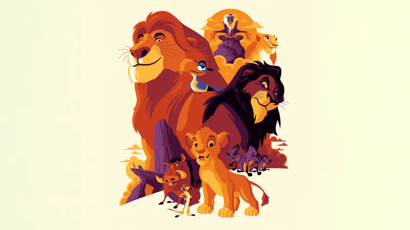 The Lion King, Illustration, 5K, 8K wallpaper