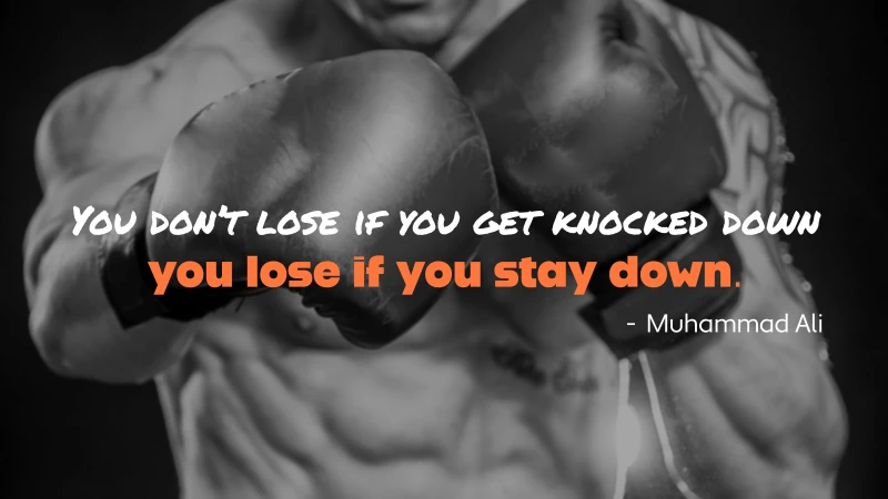 Stay down quote, Boxing gloves, Monochrome, 5K wallpaper