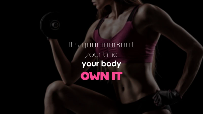 Fitness motivation quote, Women's workout, Dumbbells, 5K wallpaper