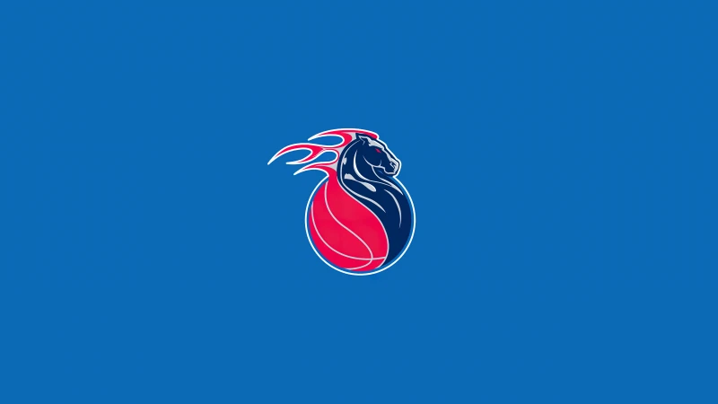 Detroit Pistons, Minimal wallpaper 5K