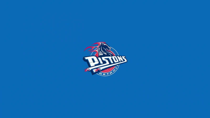 Detroit Pistons, Minimalist wallpaper 4K