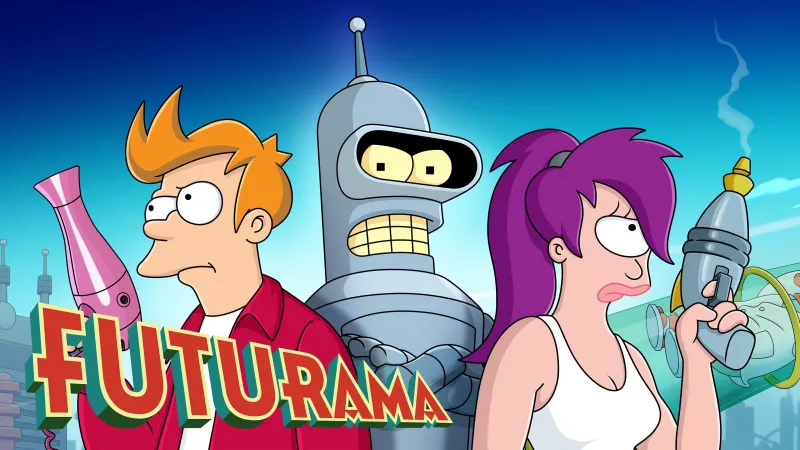 Futurama 4K wallpaper, Fry, Leela, Bender