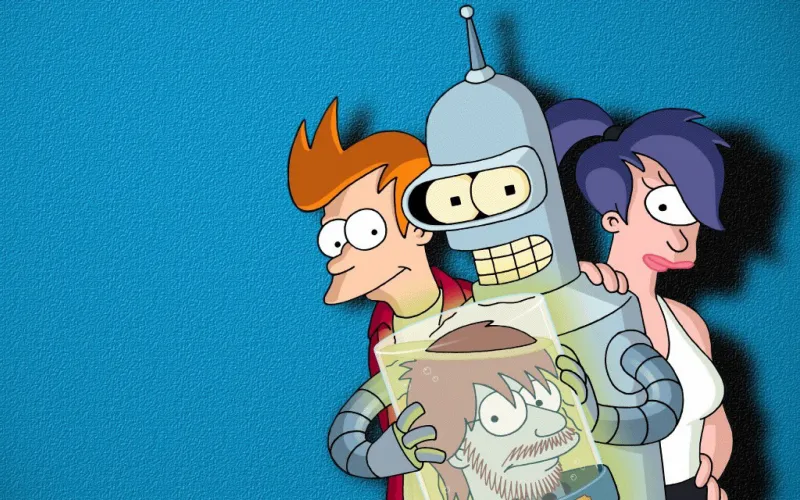 Futurama HD wallpaper, Fry, Leela, Bender