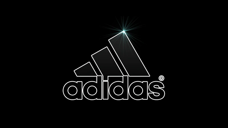 Adidas Logo, AMOLED Black background 5K