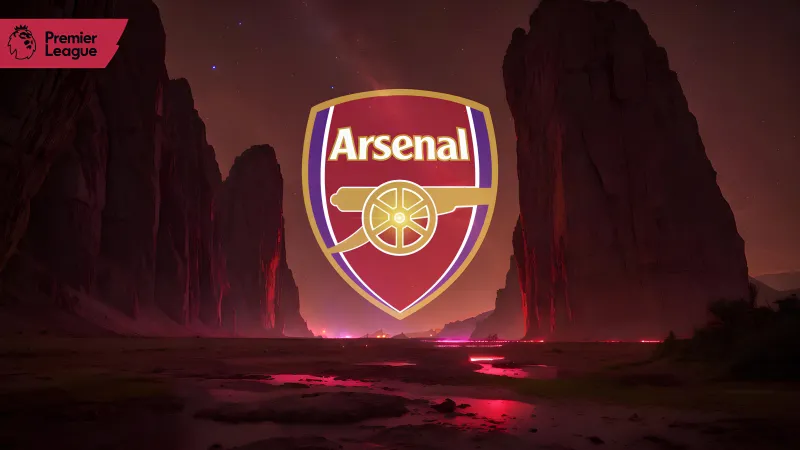 Arsenal FC, Neon logo, Premier League club, Football club, 5K, 8K wallpaper