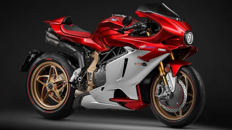 MV Agusta Superveloce 1000 Serie Oro, 5K wallpaper, 2024, Sports bikes, Dark background