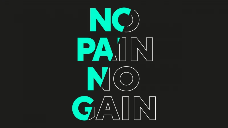 No pain No gain, Minimal wallpaper 5K