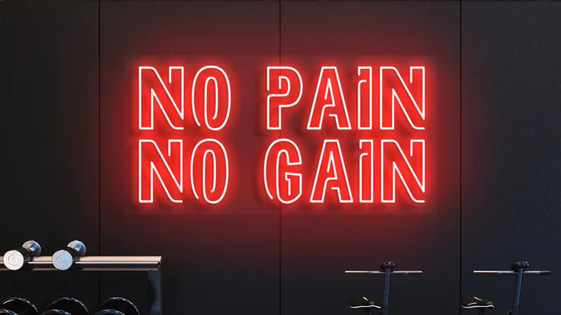 No pain No gain, Neon wallpaper