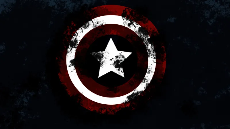 Captain America's shield, 4K wallpaper