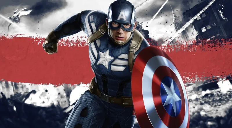 Captain America, 4k background