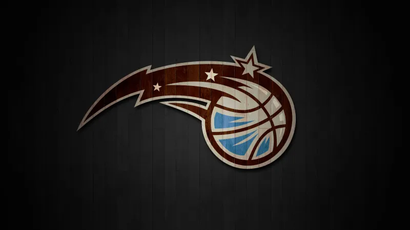 Orlando Magic Logo, Dark background 4K