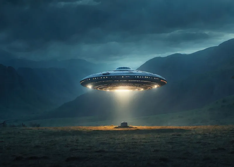 Unidentified flying object (UFO), Desktop background 4K