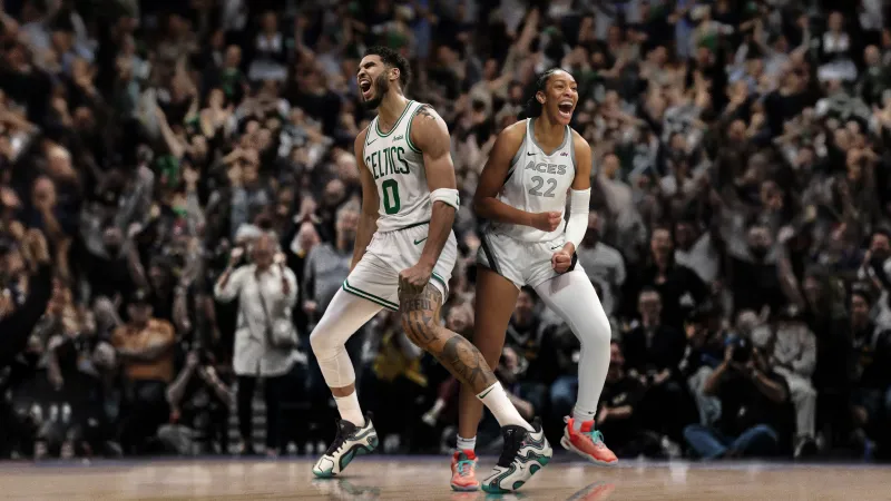 Jayson Tatum, Aja Wilson, NBA 2K25 4K wallpaper, 2024 Games, Video Game