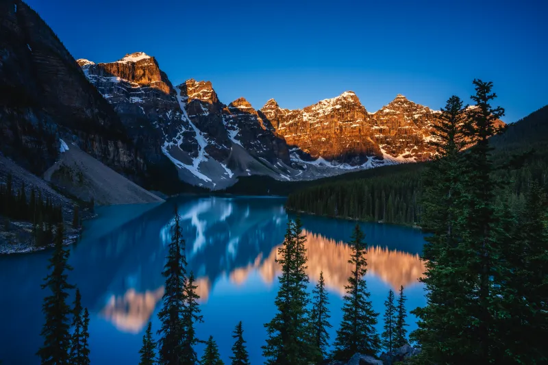 Banff National Park, Scenery, Moraine Lake, Canadian Rockies, 5K wallpaper