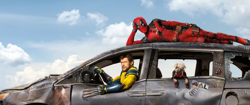 Peggy, Deadpool & Wolverine, Hugh Jackman, 2024 Movies, 5K wallpaper