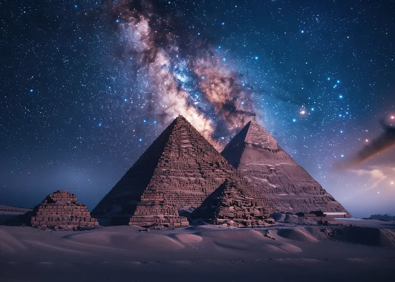 Egyptian Pyramids, The Great Pyramid of Giza, Milky Way