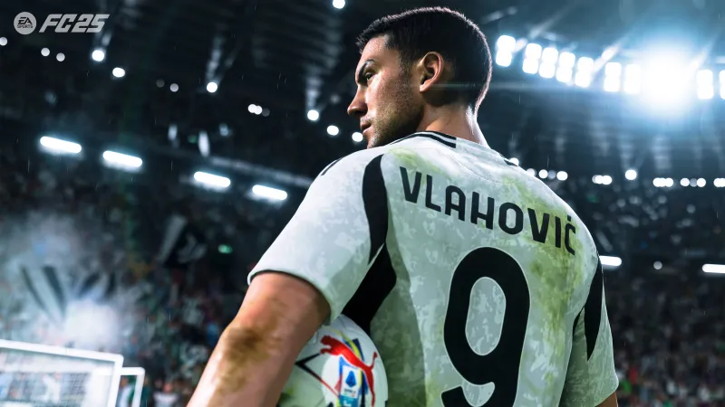 Dušan Vlahović 4K wallpaper, EA Sports FC 25