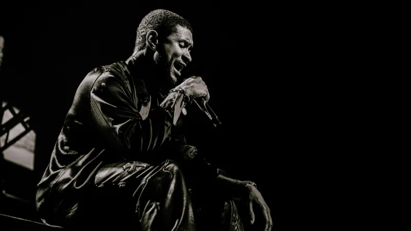 Usher 8K wallpaper, Black background