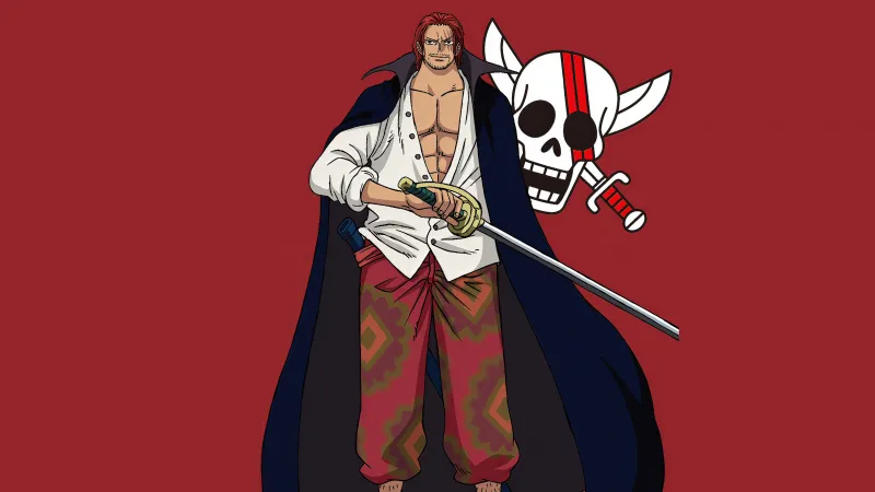 Shanks (One Piece), Minimal wallpaper 4K