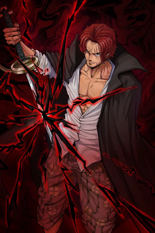 Shanks (One Piece), iPhone wallpaper 4K