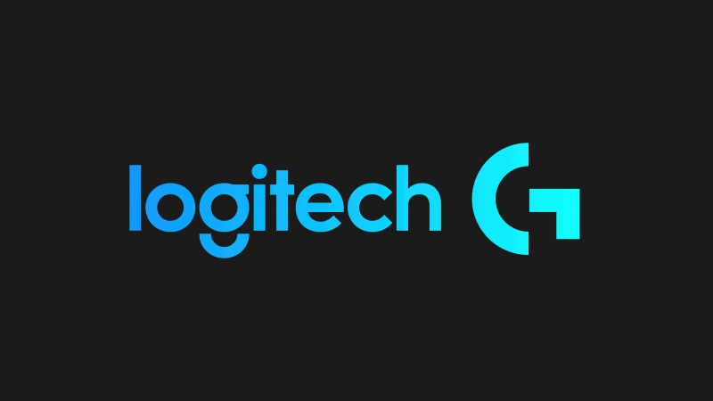 Logitech, Dark background 5K, Logo wallpaper