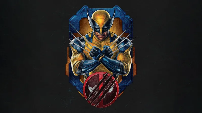 Wolverine 5K wallpaper, Deadpool & Wolverine, Movie poster, Dark background, 2024 Movies