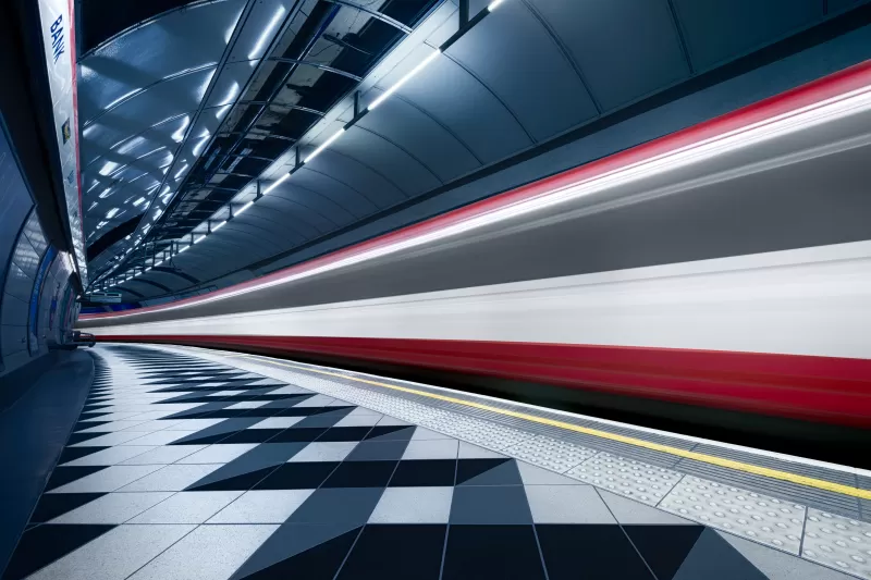 Bank Station, Blurred, Train, London, England, Underground, Subway, Metro, Journey, Tube Train, Fast, 5K, 8K