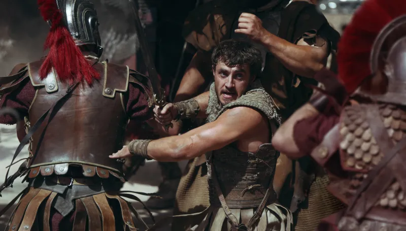 Paul Mescal as Lucius, Gladiator II, Desktop background 5K