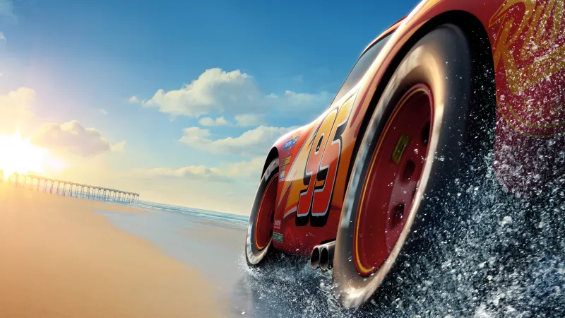 Lightning McQueen 8K wallpaper