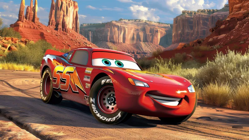 Lightning McQueen, 5K wallpaper