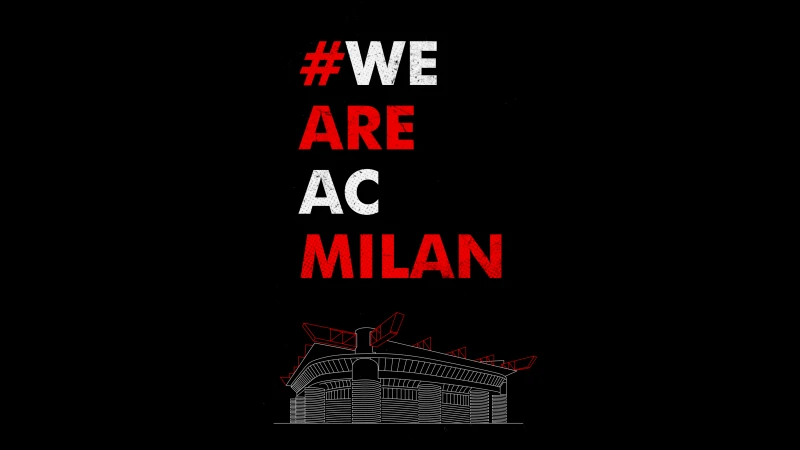 We are AC Milan, AMOLED Black background 5K