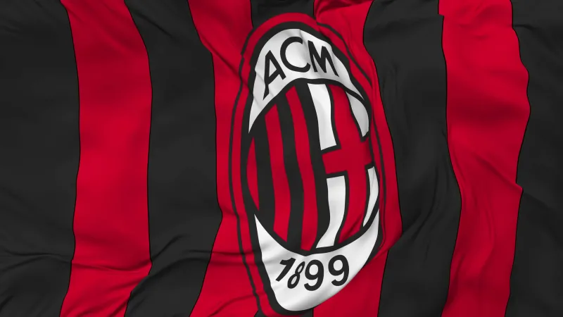 AC Milan flag, 4K wallpaper