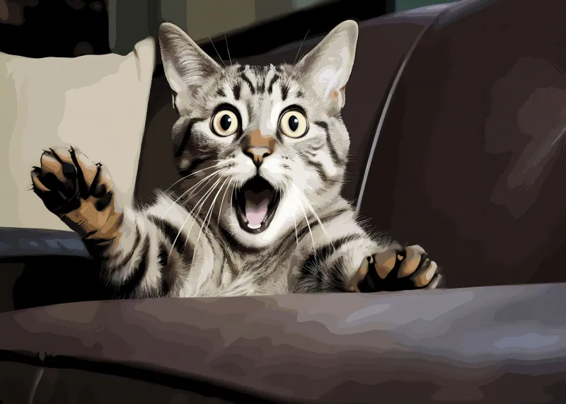 Surprise cat, Meme wallpaper