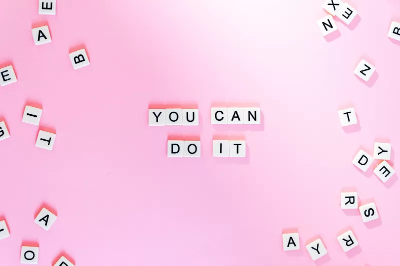 You Can Do It, Pink background, Girly backgrounds, Motivational, Popular quotes, Letters, Aesthetic, 5K