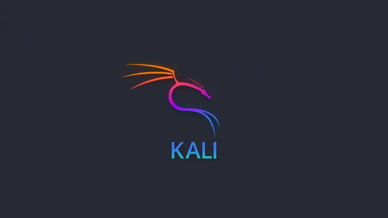 Kali Linux, Colorful logo, Dark background 4K