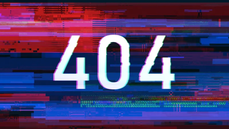 404 Error 4K Wallpaper, Glitch art, Illustration, 404 not found, Colorful background