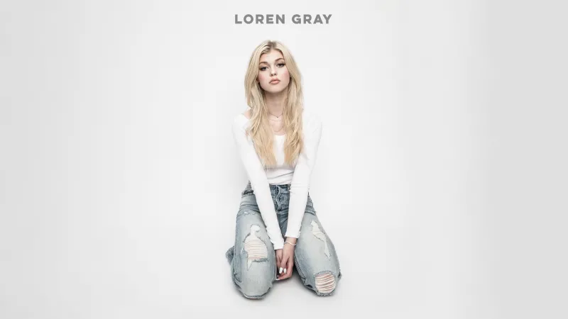 Loren Gray, Desktop background 5K, American singer, White background