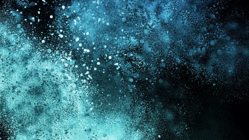 Explosion, Aqua blue, Dust, 5K wallpaper