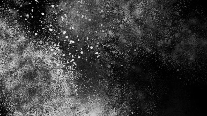 Explosion, Dark Mode, Dust, 5K wallpaper, Monochrome background