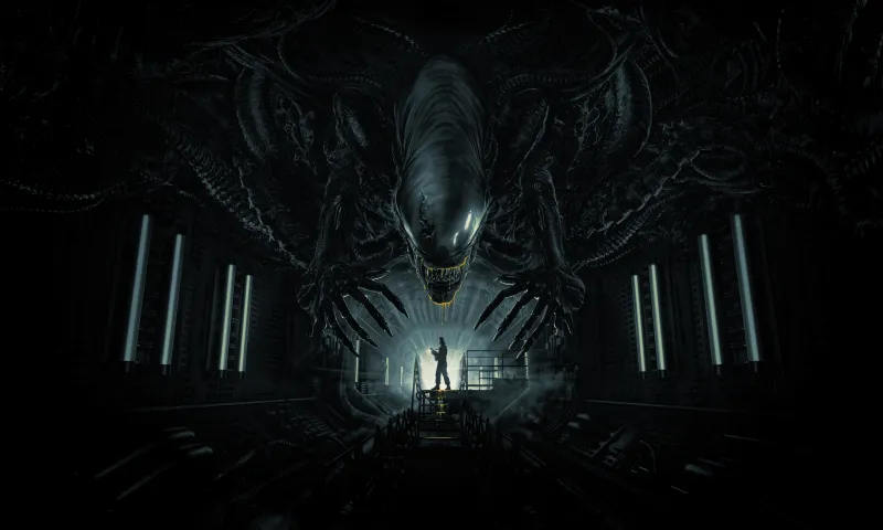 Alien: Romulus, Dark theme background, 2024 Movies, Xenomorph