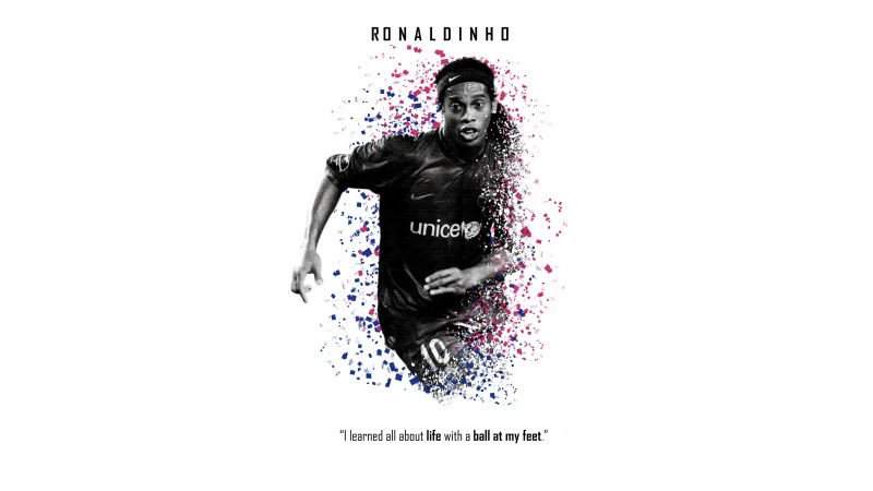 Ronaldinho, White background 5K