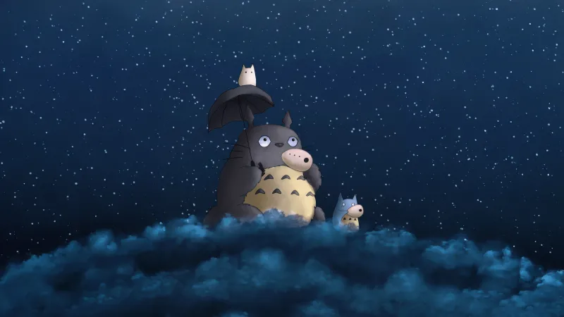 Totoro wallpaper 4K, My Neighbor Totoro