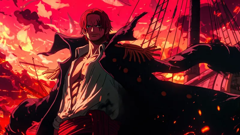 Shanks, 5K wallpaper, One Piece, AI art