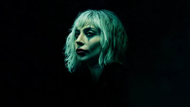 Lady Gaga as Harley Quinn, Joker: Folie à Deux, Dark background 5K, 2024 Movies