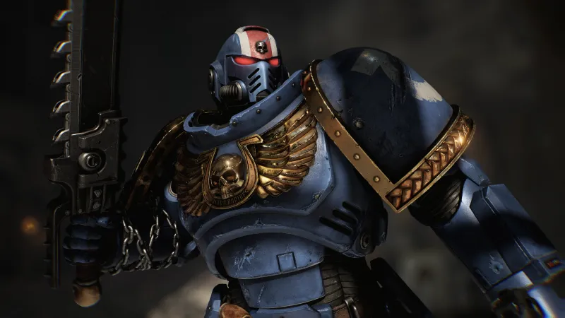 Titus Dark background, Warhammer 40K Space Marine 2