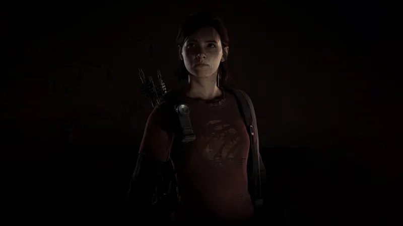 Ellie Williams, Dark background 5K, The Last of Us Part II