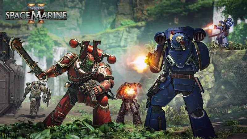 Warhammer 40K Space Marine 2 wallpaper, Multiplayer, 2024 Games, Ultramarines