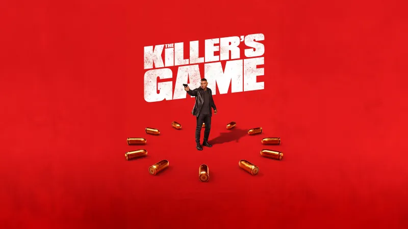 The Killer's Game, Red background, 2024 Movies, Dave Bautista, 5K wallpaper